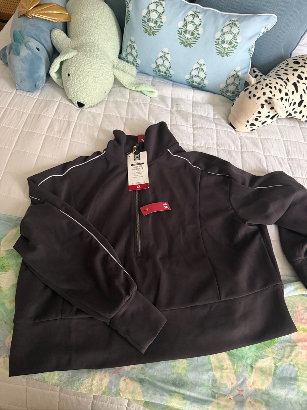 XL Black Women's Quarter-Zip Pullover Jacket